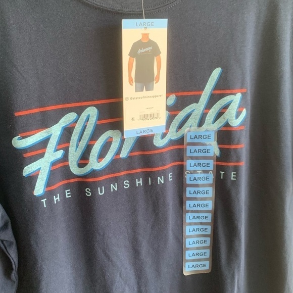 Men’s State of Mine Florida Graphic navy Tee Shirt Size large NWT - Picture 3 of 8